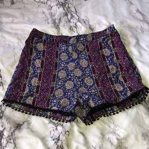 Hollister Co. High Rise Cloth Boho Shorts Size 3